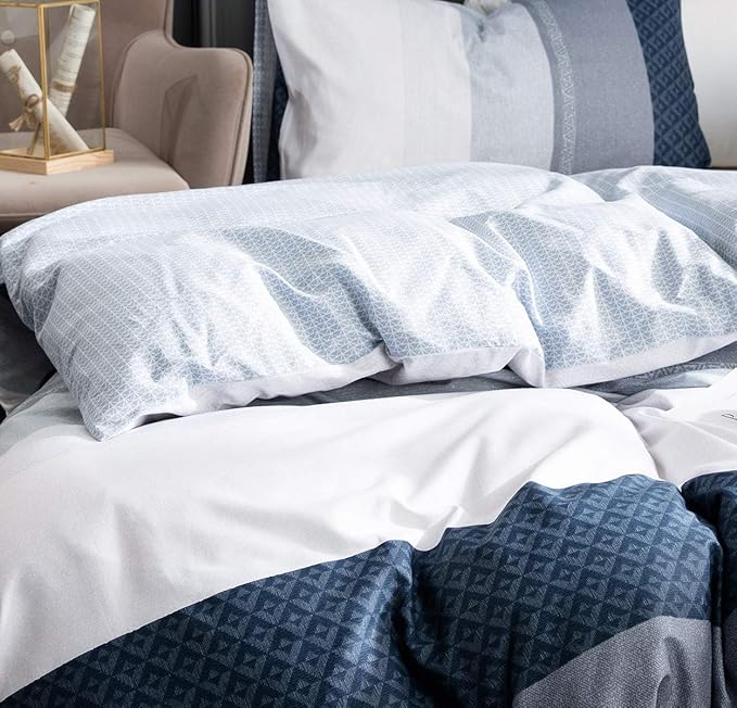 SLEEPBELLA Duvet Cover Queen Set 600 Thread Count Cotton Bedding Set - Image 3