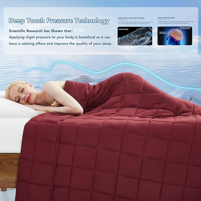 Topcee Weighted Blanket for Adults Queen Size Soft Cooling Heavy Blanket - Image 3