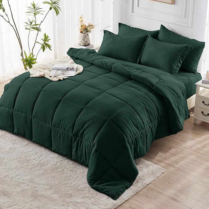 JOLLYVOGUE Twin Comforter Set, Ultra-Soft Bed in a Bag Twin Size 5 Pieces - Image 8