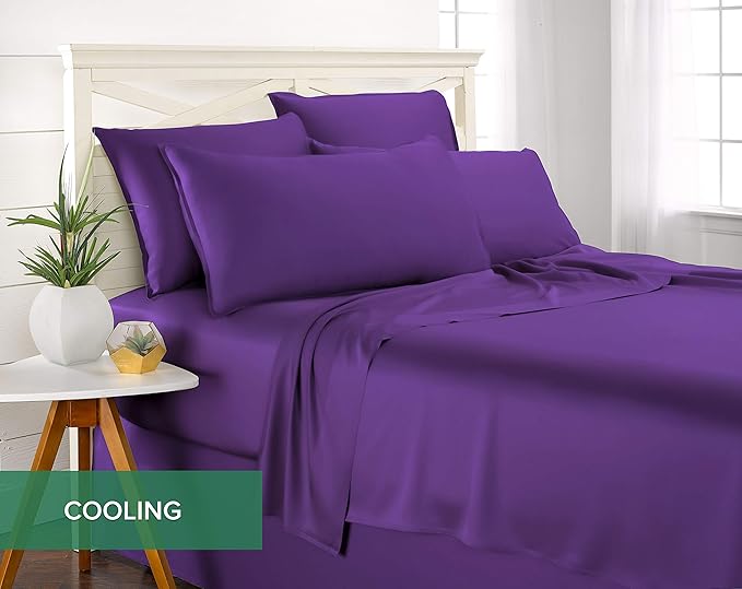 Pure Bamboo Queen Sheets, Genuine 100% Organic Viscose Derived from Bamboo Bed - Image 5