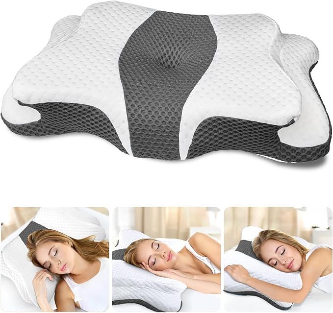 CHxxy Cervical Neck Pillow for Pain Relief Sleeping, Memory Foam Pillows by CHxxy