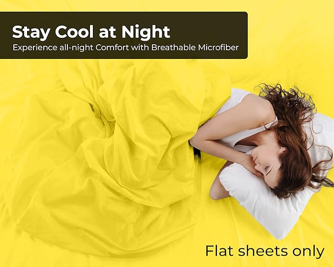 Royale Linens 2 Pack Bulk Flat Sheet Set - Image 4