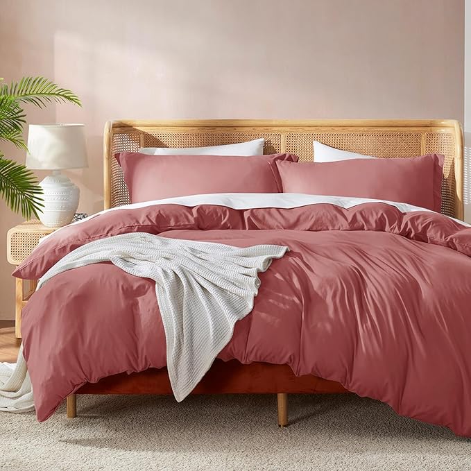 Nestl Pink Clay Duvet Cover King Size by Nestl