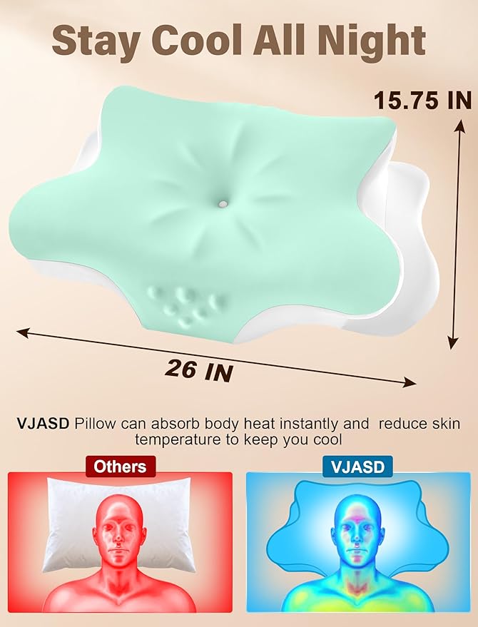 Cervical Neck Pillow for Pain Relief – Ergonomic Memory Foam Pillow for Side - Image 2