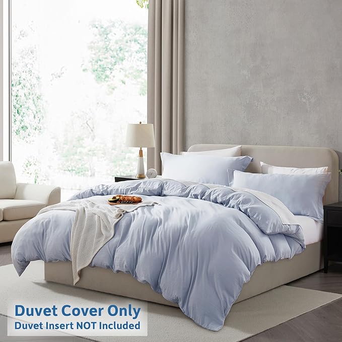Nestl Ice Blue California King Duvet Cover Sets - Image 2