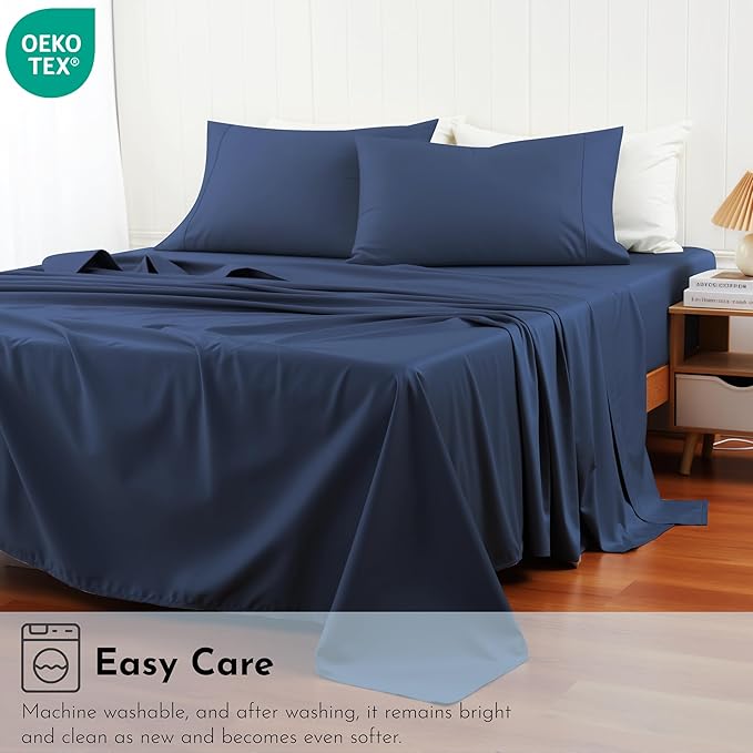 Cotton Flat Sheets Only, 600 TC 100% Cotton Flat Sheet Top Sheet Only, Full - Image 8