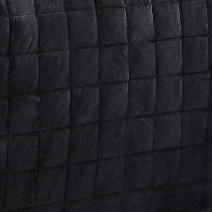 Touch of Class Camden Luxury Bedding | Neutral Onyx Black Color | Grande Fitted Bedspread | Faux Suede Box Quilted Design | Designed 3 Piece Set Includes Cal King Bedspread and 2 King Shams