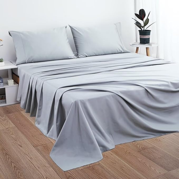 2-Pack Cotton King Flat Sheet Only, 600 Thread Count 100% Egyptian Cotton Top - Image 5