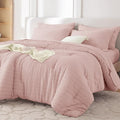 MUXHOMO 7 Pieces Full Comforter Set, Seersucker Bed in a Bag Full Size by MUXHOMO
