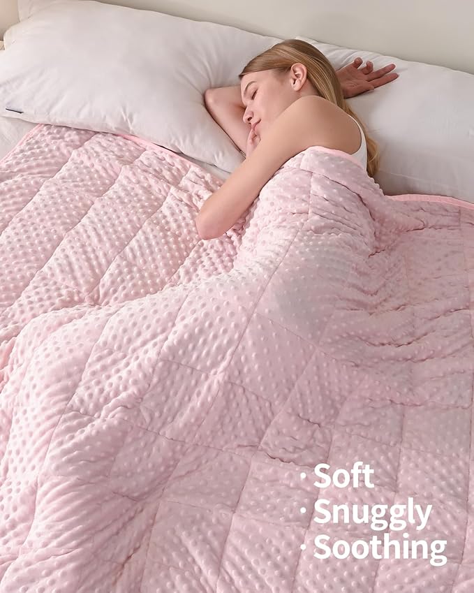 Mr. Sandman Weighted Blanket for Adults, Minky Dots Heavy Blanket for Woman - Image 8
