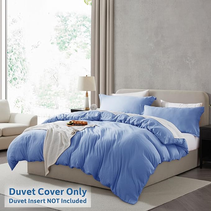 Nestl Calm Blue Duvet Cover King Size - Image 2
