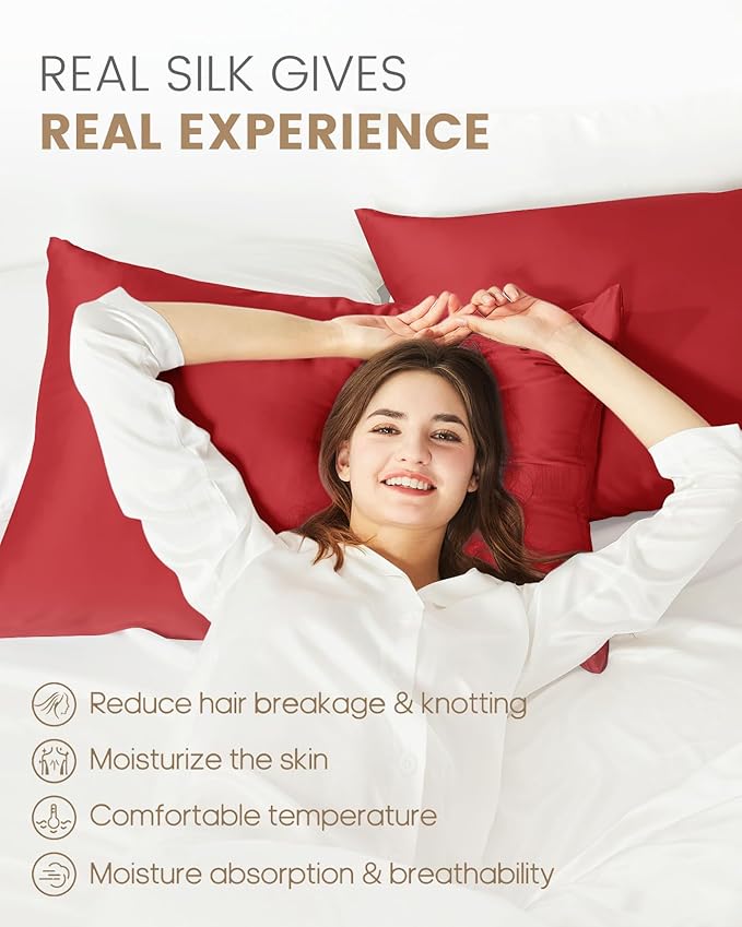 THXSILK 100% Pure Mulberry Silk Pillowcase - Image 3