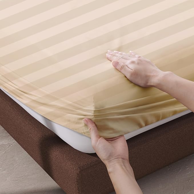 100% Egyptian Cotton Fitted Sheet King Size, 600 Thread Count, Single Fitted - Image 5