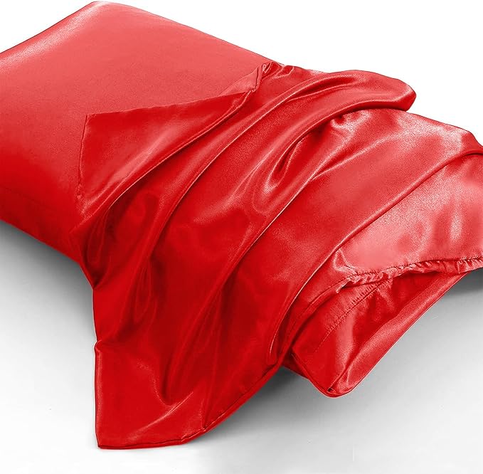 Aormenzy Satin Pillow Cases for Women King Size Set of 2, Fade Resistant - Image 3