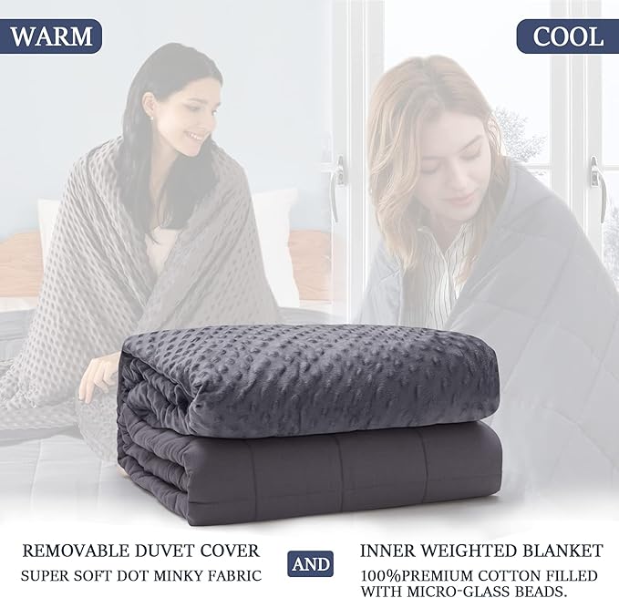 yescool Weighted Blanket with Cover Heavy Blanket - Image 2