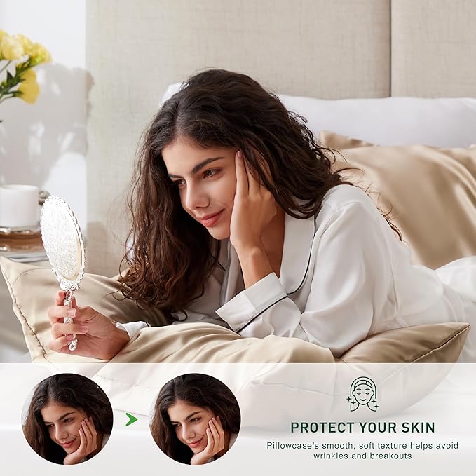 Love's cabin Satin Pillowcase Set of 2 Standard Size 20x26, Cooling Pillow - Image 3