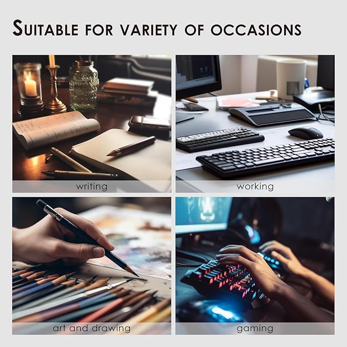 Large Cork Desk Mat - 47.2"x 17" Desk Pad for Office and Home - Ideal for Large Mouse Pad and Desk Mats on Top of Desks(Gray)-DeskoryOffice