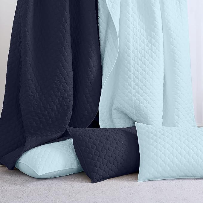 HORIMOTE HOME Quilt Queen Size Aqua Blue, Lightweight Quilt - Image 6