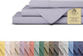 Linen Home 100% Cotton Percale Sheets Full Size, Prelude Purple, Deep Pocket by LINENHOME