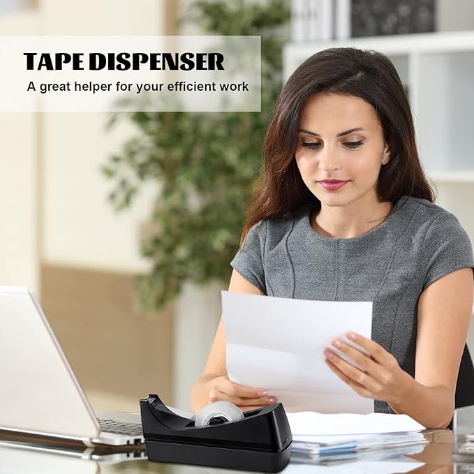 10 Pack Desktop Tape Dispenser Tape Roll Non Skid Base Tape Dispensers for Office Home School (Tape Not Included)-DeskoryOffice