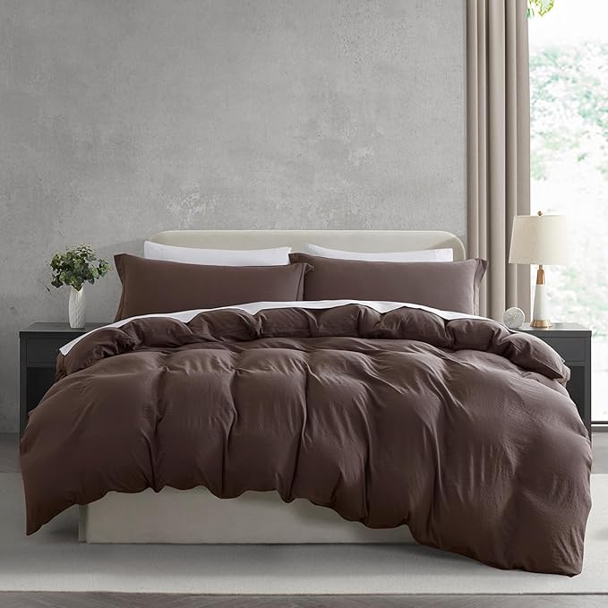 Nestl Chocolate Brown Duvet Cover King Size by Nestl
