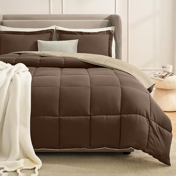 Homelike Moment Twin Comforter Set Brown, Comforter Twin Size Bed Set, by HomelikeMoment