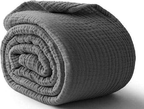 100% Cotton Muslin Blanket Large 50" x 70", Breathable and Lightweight Cotton by Kozyhvn