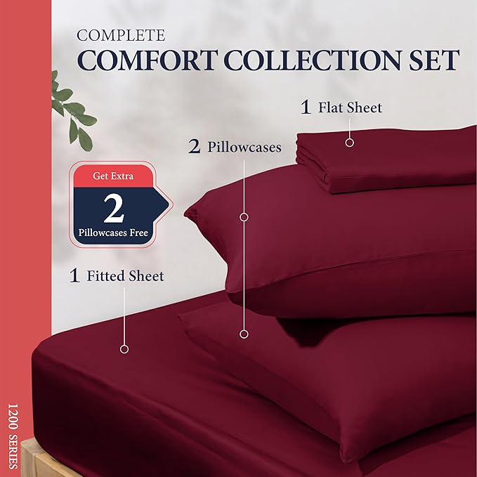 100% Egyptian Cotton King Size Sheets Set - Image 3