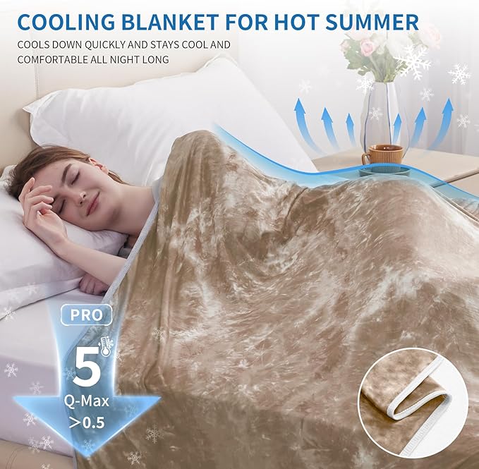 Guohaoi Cooling Blanket for HotSleepers, Decortive Tie Dye, Absorbs Heat to - Image 2