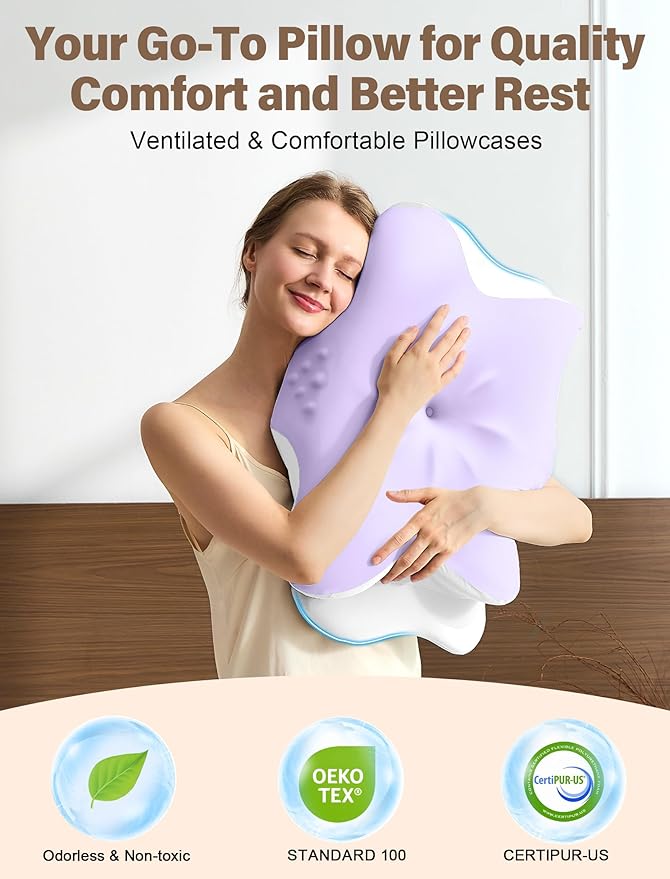 Cervical Neck Pillow for Pain Relief – Ergonomic Memory Foam Pillow for Side - Image 6