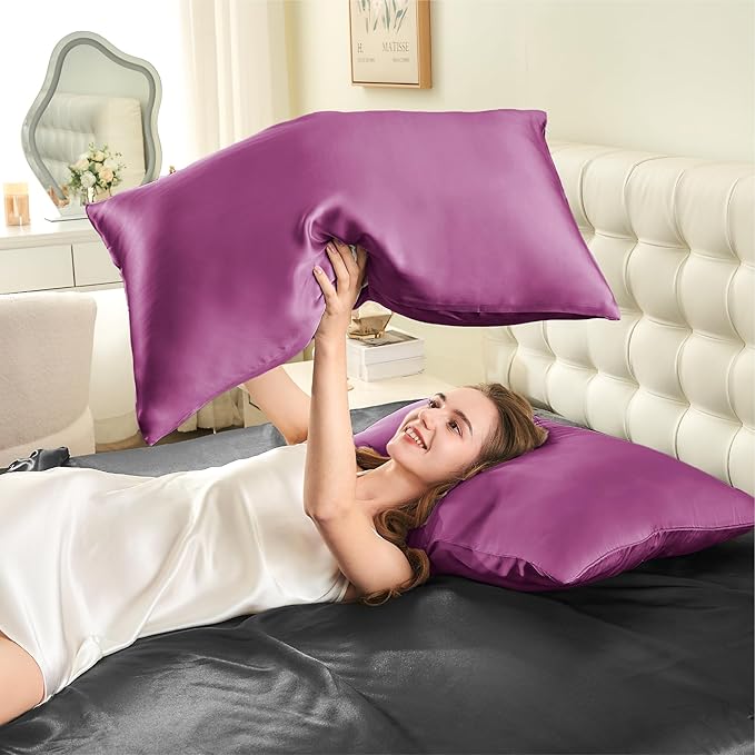 INFIIXSO Mulberry Silk Pillow Cases King Size Set of 2, Silk Pillowcase - Image 7