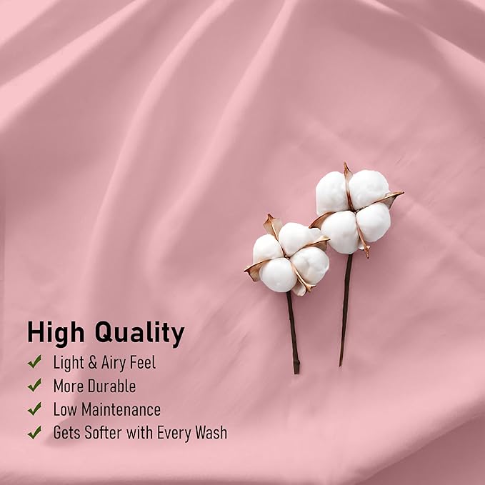 RUVANTI 100% Cotton Sheets – Queen Size Percale Bedding, Cooling & Breathable - Image 5