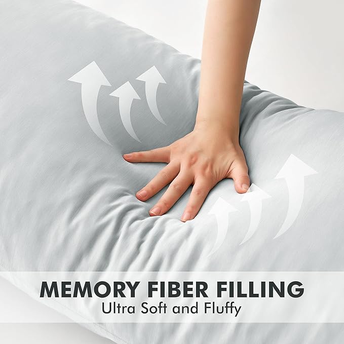 MIULEE Body Pillow for Adults Long Body Pillow for Side Sleeper Memory Foam - Image 4