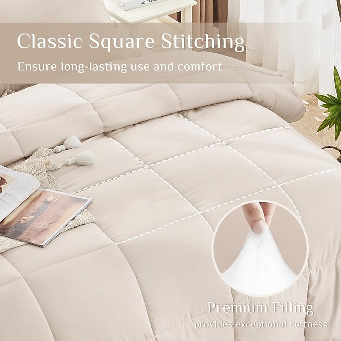 JOLLYVOGUE King Comforter Set, Ultra-Soft Bed in a Bag King Size 7 Pieces - Image 3