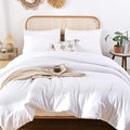 ROSGONIA White Queen Comforter Set by ROSGONIA