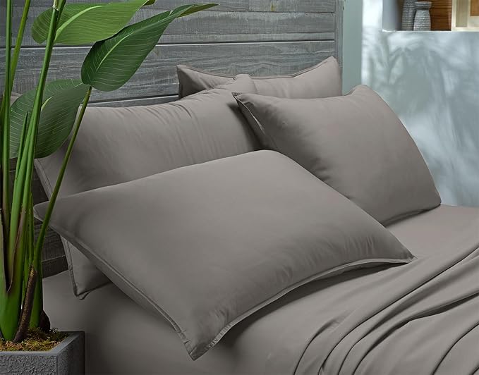Queen Pillowcases by Pure Bamboo, Genuine 100% Organic Viscose Derived from - Image 2