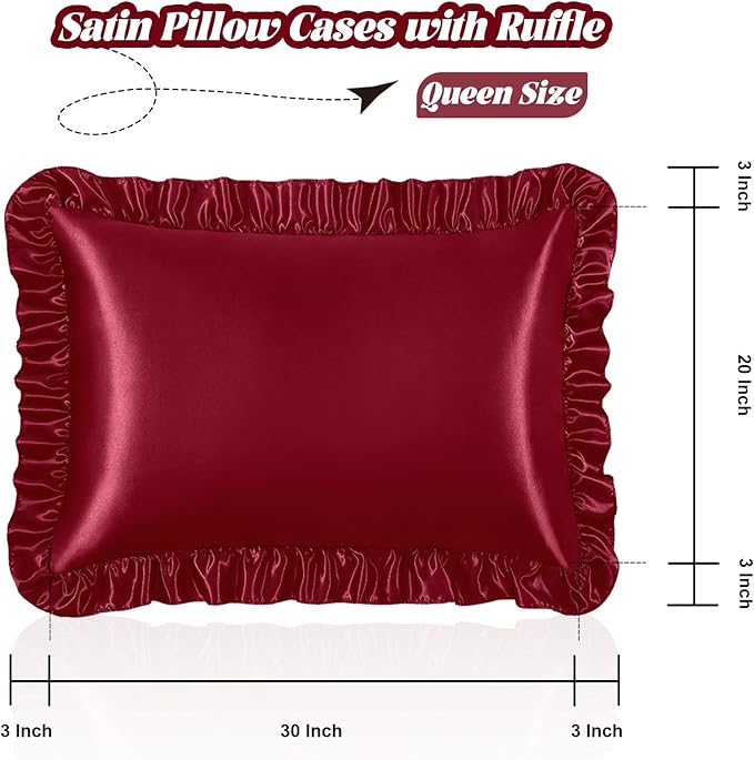 Homiest Ruffle Satin Pillowcase - Image 3