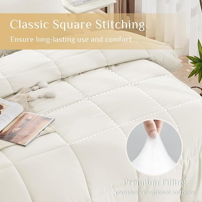 JOLLYVOGUE Queen Comforter Set, Ultra-Soft Bed in a Bag Queen Size 7 Pieces - Image 3