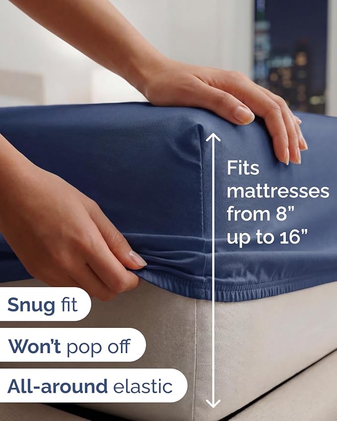 Lightweight 4 Piece Bed Sheet Set King Size - Image 5