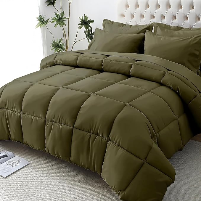 JOLLYVOGUE Twin Comforter Set, Ultra-Soft Bed in a Bag Twin Size 5 Pieces by JOLLYVOGUE