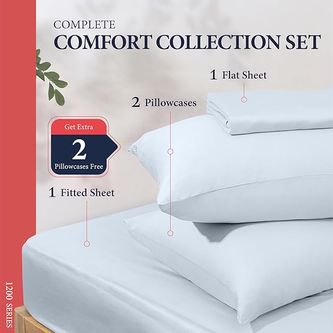 100% Egyptian Cotton Queen Size Sheets Set - Image 3