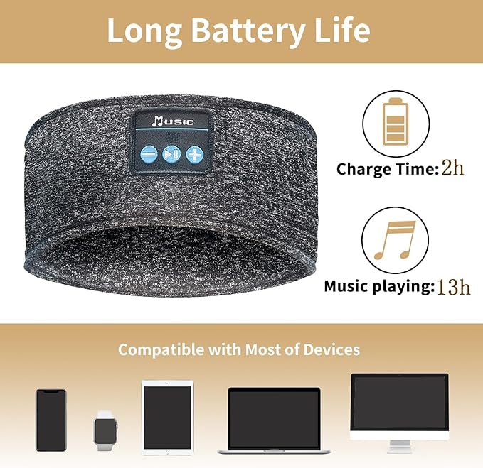 Bluetooth Headphones, Sleep Headphones Headband Wireless - Image 7