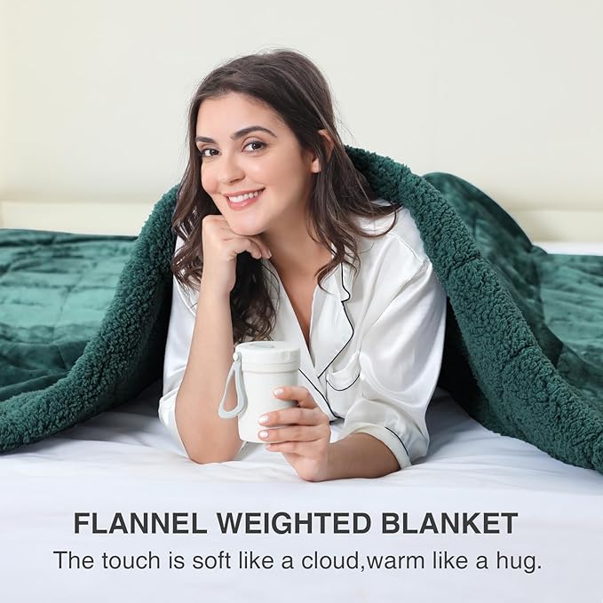 Aemicion Fleece Sherpa Twin Weighted Blanket 15lbs - Image 4