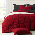 Homelike Moment Queen Comforter Set Black, Lightweight Reversible Red by HomelikeMoment