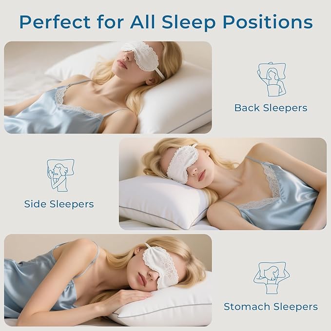 Sasttie Standard Pillows Set of 2, Full Size Bed Pillows - Image 5