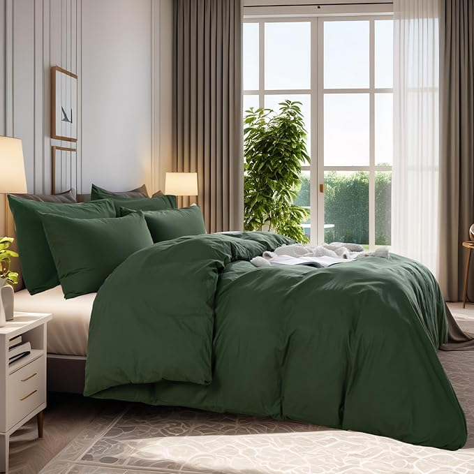 NEXHOME PRO Duvet Cover Set Super King Size, Linen Look Textured Organic - Image 3