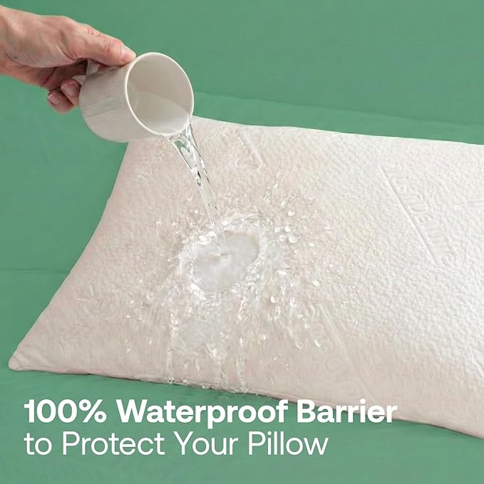 Premium King 20''x38'' Waterproof Pillow Protector Covers - Image 3
