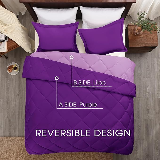 Basic Beyond Purple Twin Comforter Set - Image 3