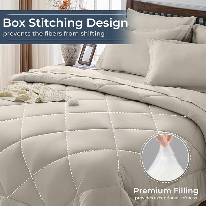 HEVUMYI Linen Full Comforter Set - Image 4