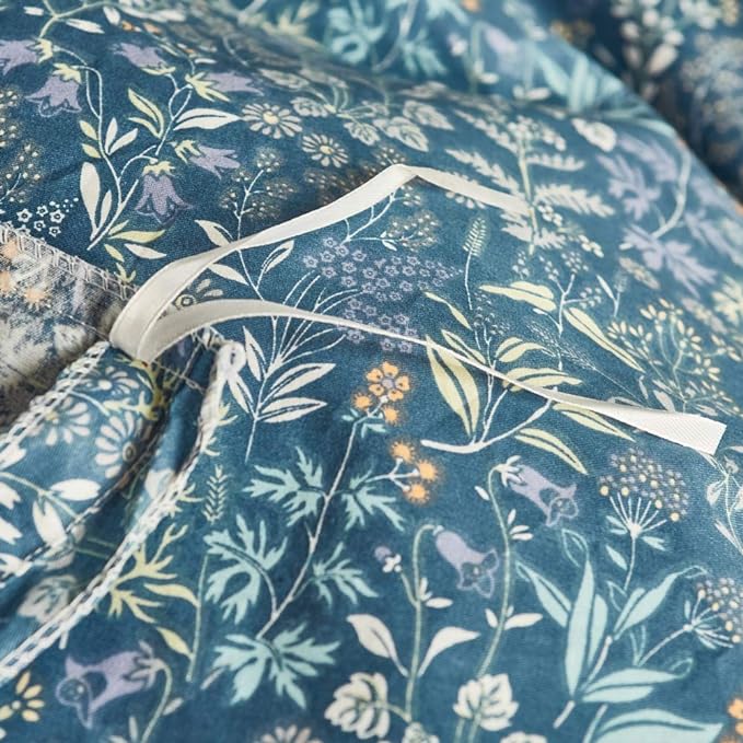 mixinni Small Blue Flower Duvet Cover Full Garden Style Floral Duvet Comforter - Image 5